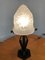 Art Deco French Thick Molded Glass Table Lamp, 1950s 5