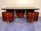 Mid-Century Italian Rosewood Executive Desks with Armchair, Chairs & Basket Attributed to Vittorio Dassi, 1950s, Set of 5 18
