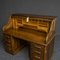 Antiker Schreibtisch aus edwardischer Eiche mit Rolltür 11