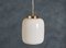 Mid-Century Danish White Glass and Brass Pendant Lamp, 1960s 1