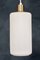 Mid-Century Danish White Opaline Fluted Glass Pendant Lamp, 1960s 2