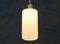 Mid-Century Danish White Opaline Fluted Glass Pendant Lamp, 1960s 5