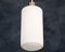 Mid-Century Danish White Opaline Fluted Glass Pendant Lamp, 1960s 3