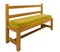 Vintage French Bench with Cushion, 1970s 2