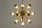 Mid-Century Brass Sputnik Pendant Lamp, 1970s 2