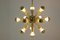 Mid-Century Brass Sputnik Pendant Lamp, 1970s, Image 2