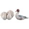 Vintage Spanish Porcelain Pigeons and Mandarin Duck Figurines from Lladro, 1980s, Set of 2 1