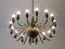 Lustre Mid-Century en Laiton, Italie 4