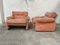 Mid-Century Italian Flamingo Pink Velvet 3-Seater Sofa by Tobia Scarpa for B&B, 1960s, Image 10