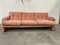 Mid-Century Italian Flamingo Pink Velvet 3-Seater Sofa by Tobia Scarpa for B&B, 1960s 1
