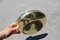 Italian Gold Embossed Brass Bowl, 1950s 4