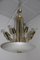 Italian Brass and Pulegoso Glass Chandelier, 1940s 1