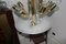 Italian Brass and Pulegoso Glass Chandelier, 1940s 10