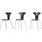 Chaises de Salon Mosquito Munkegård par Arne Jacobsen pour Fritz Hansen, Danemark, 1950s, Set de 3 1