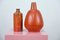 Orangefarbene Keramikvasen von Kurt Tschörner für Ruscha, 1960er, 2er Set 2