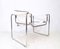 Bauhaus Leather and Chrome Lounge Chair, 1980s 4