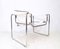 Bauhaus Leather and Chrome Lounge Chair, 1980s, Image 4