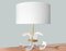 Vintage Acrylic Glass and Golden Brass Table Lamp, Image 1