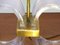 Lámpara de mesa vintage de vidrio acrílico y latón dorado, Imagen 4