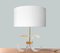 Vintage Acrylic Glass and Golden Brass Table Lamp 2