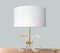 Vintage Acrylic Glass and Golden Brass Table Lamp, Image 2