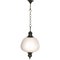 Art Deco Glass Sphere and Brass Pendant Lamp Attributed to Venini, 1930s, Image 1