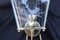 Italian Gold Brass and Engraved Glass House and Bird Sconce, 1950s 11