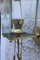 Italienische Vergoldete Messing & Gravierte Glas Wandlampe, 1950er 6