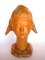 Italienische Kinderkopf-Skulptur aus glasierter Keramik von Silvano Fabbri, 1960er 1