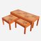 Mid-Century Danish Teak and Ceramic Coffee Tables from Gangsø Møbler, 1960s, Set of 3, Image 1
