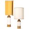Birch Table Lamps with Silk Lampshade by Bitossi, 1960s, Set of 2, Image 1