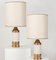 Birch Table Lamps with Silk Lampshade by Bitossi, 1960s, Set of 2 14