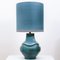 Ceramic Dutz Table Lamp with Silk Lampshade, 1960s 4