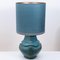 Keramik Duttz Tischlampe mit Lampenschirm aus Seide, 1960er 14