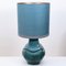 Ceramic Dutz Table Lamp with Silk Lampshade, 1960s 10