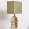 Ceramic Table Lamp with Silk Lampshade by Bernard Rooke, 1960s 15