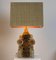 Ceramic Table Lamp with Silk Lampshade by Bernard Rooke, 1960s, Image 14
