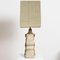 Ceramic Table Lamp with Silk Lampshade by Bernard Rooke, 1960s, Image 12