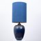 Large Ceramic Table Lamp with Silk Lampshade, 1960s 13