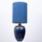 Large Ceramic Table Lamp with Silk Lampshade, 1960s, Image 13