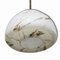 Modern Pendant Chandelier in Opaline Glass, Czechoslovakia, 1970s 6