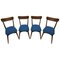 Mid-Century Beech Dining Chairs, Czechoslovakia, 1950s, Set of 4 1