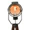 Vintage Industrial Petrol Enamel and Wooden Tripod Spotlight Floor Lamp 3