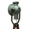 Vintage Industrial Petrol Enamel and Wooden Tripod Spotlight Floor Lamp 6