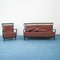 Vintage Wooden Armchair and Sofa Set, 1950s, Set of 2 1