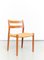 Vintage Teak No. 84 Dining Chairs by Niels Otto Møller for J.L. Møllers, 1980s, Set of 5, Image 1