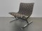 Club chair in metallo cromato e tessuto nero di Ross Littell per ICF De Padova, Italia, anni '60, Immagine 1