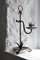 Antique Arts and Crafts Wrought Iron Adjustable Candleholder, Image 1