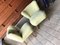 Hungarian Wasabi Color Club Chairs, 1950s, Set of 2 8