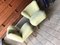 Hungarian Wasabi Color Club Chairs, 1950s, Set of 2, Image 8